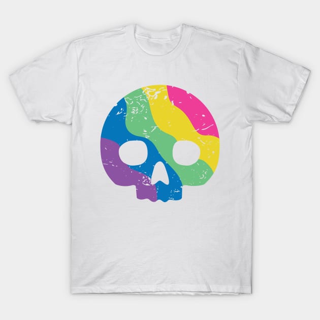 Skull Dot Rainbow T-Shirt by ameemax